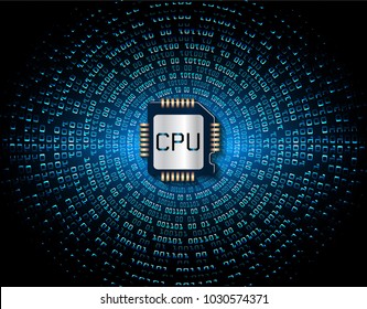 binary circuit board future technology, blue cyber security concept background, abstract hi speed digital internet.motion move blur. CPU computer pixel vector
