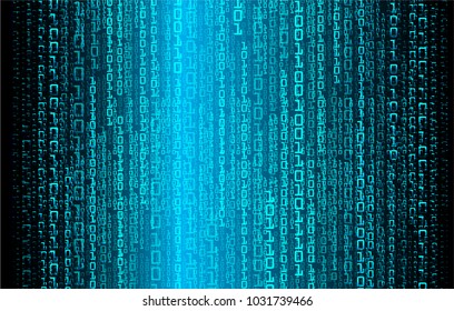 binary circuit board future technology, blue cyber security concept background, abstract hi speed digital internet.motion move blur. pixel vector