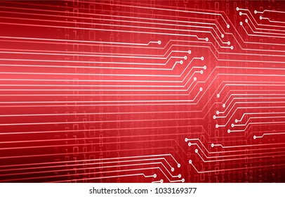 binary circuit board future technology, red cyber security concept background, abstract hi speed digital internet.motion move blur. pixel vector
