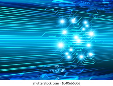 binary circuit board future technology, blue cyber security concept background, abstract hi speed digital internet.motion move blur. pixel vector
