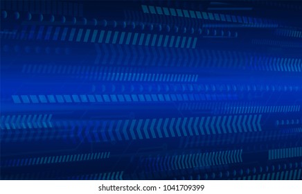 binary circuit board future technology, blue cyber security concept background, abstract hi speed digital internet.motion move blur. pixel vector
