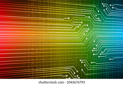 binary circuit board future technology, blue red yellow cyber security concept background, abstract hi speed digital internet.motion move blur. arrow pixel vector
