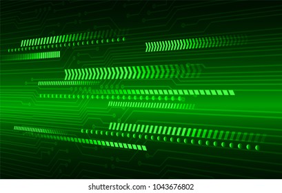 binary circuit board future technology, green cyber security concept background, abstract hi speed digital internet.motion move blur. arrow pixel vector