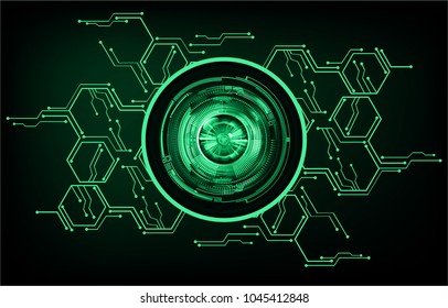 binary circuit board future technology, green eye cyber security concept background, abstract hi speed digital internet.motion move blur. pixel vector