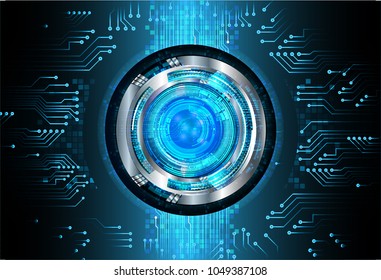 binary circuit board future technology, blue eye cyber security concept background, abstract hi speed digital internet.motion move blur. pixel vector