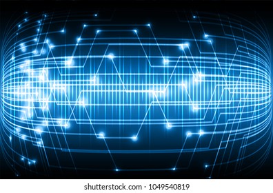 binary circuit board future technology, blue cyber security concept background, abstract hi speed digital internet.motion move blur. sound pixel vector