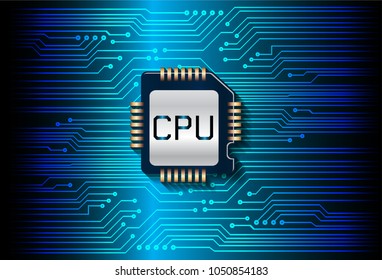 binary circuit board future technology, blue cyber security concept background, abstract hi speed digital internet.motion move blur. CPU pixel vector