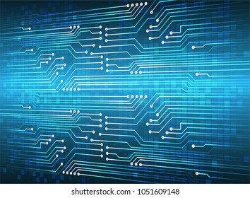 binary circuit board future technology, blue cyber security concept background, abstract hi speed digital internet.motion move blur. pixel vector
