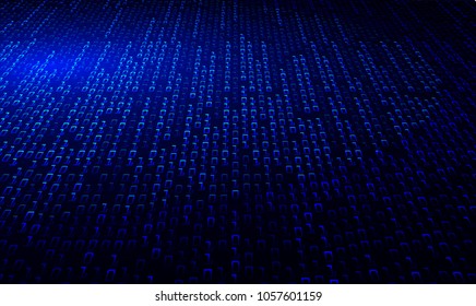 binary circuit board future technology, blue cyber security concept background, abstract hi speed digital internet.motion move blur. pixel vector