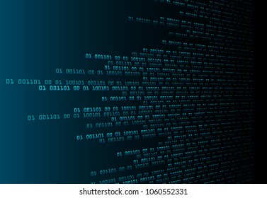 binary circuit board future technology, blue cyber security concept background, abstract hi speed digital internet.motion move blur. pixel vector