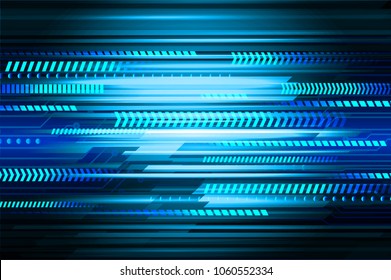 binary circuit board future technology, blue cyber security concept background, abstract hi speed digital internet.motion move blur. arrow pixel vector