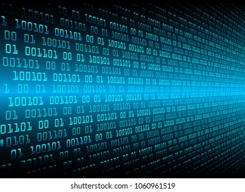 binary circuit board future technology, blue cyber security concept background, abstract hi speed digital internet.motion move blur. pixel vector