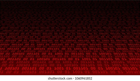 binary circuit board future technology, red cyber security concept background, abstract hi speed digital internet.motion move blur. pixel vector