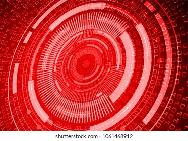 binary circuit board future technology, blue cyber security concept background, abstract hi speed digital internet.motion move blur. eye pixel vector