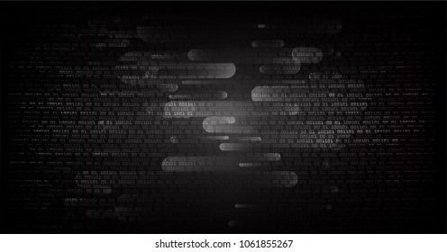 binary circuit board future technology, black cyber security concept background, abstract hi speed digital internet.motion move blur. pixel vector