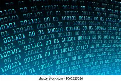 binary circuit board future technology, blue cyber security concept background, abstract hi speed digital internet.motion move blur. pixel vector
