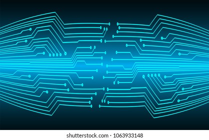 binary circuit board future technology, blue cyber security concept background, abstract hi speed digital internet.motion move blur. pixel vector
