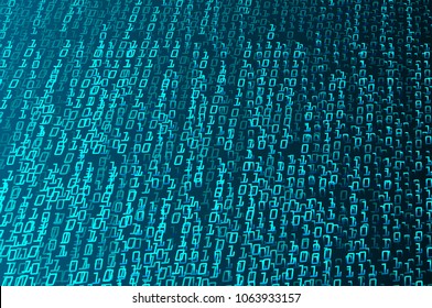 binary circuit board future technology, blue cyber security concept background, abstract hi speed digital internet.motion move blur. pixel vector