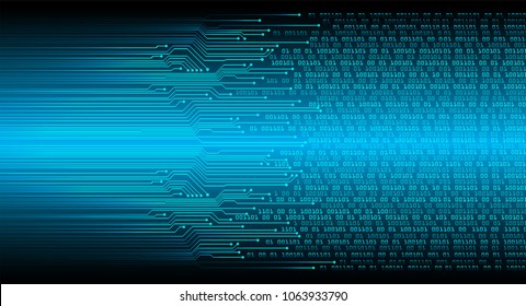 binary circuit board future technology, blue cyber security concept background, abstract hi speed digital internet.motion move blur. pixel vector