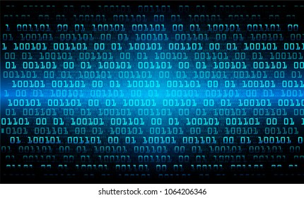 binary circuit board future technology, blue cyber security concept background, abstract hi speed digital internet.motion move blur. pixel vector
