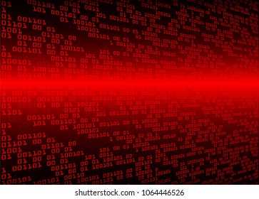 binary circuit board future technology, red cyber security concept background, abstract hi speed digital internet.motion move blur. pixel