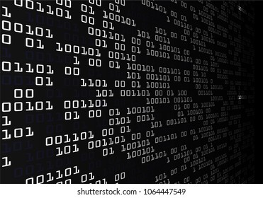 binary circuit board future technology, black cyber security concept background, abstract hi speed digital internet.motion move blur. pixel