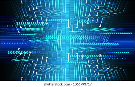 binary circuit board future technology, blue cyber security concept background, abstract hi speed digital internet.motion move blur. pixel vector