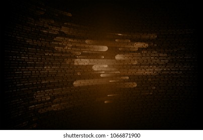 binary circuit board future technology, brown cyber security concept background, abstract hi speed digital internet.motion move blur. pixel vector