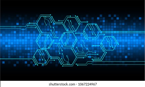 binary circuit board future technology, blue cyber security concept background, abstract hi speed digital internet.motion move blur. pixel vector