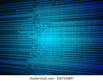 binary circuit board future technology, blue cyber security concept background, abstract hi speed digital internet.motion move blur. pixel vector