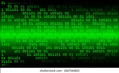 binary circuit board future technology, green cyber security concept background, abstract hi speed digital internet.motion move blur. pixel vector