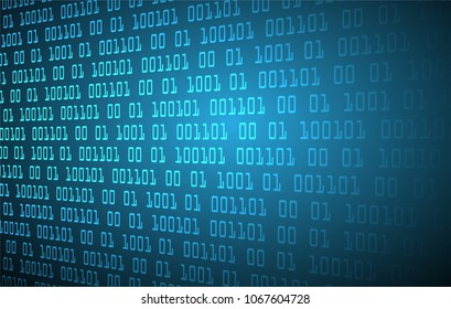 binary circuit board future technology, blue cyber security concept background, abstract hi speed digital internet.motion move blur. pixel vector