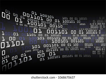 binary circuit board future technology, black cyber security concept background, abstract hi speed digital internet.motion move blur. pixel vector