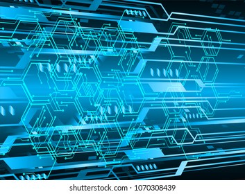 binary circuit board future technology, blue cyber security concept background, abstract hi speed digital internet.motion move blur. pixel vector