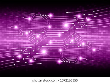 binary circuit board future technology, purple cyber security concept background, abstract hi speed digital internet.motion move blur. pixel vector