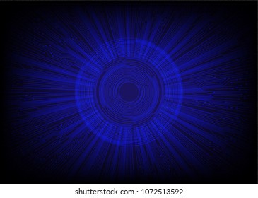 binary circuit board future technology, blue cyber security concept background, abstract hi speed digital internet.motion move blur. eye pixel vector