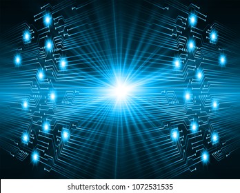 binary circuit board future technology, blue cyber security concept background, abstract hi speed digital internet.motion move blur. pixel vector