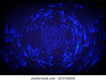 binary circuit board future technology, blue cyber security concept background, abstract hi speed digital internet.motion move blur. eye pixel vector