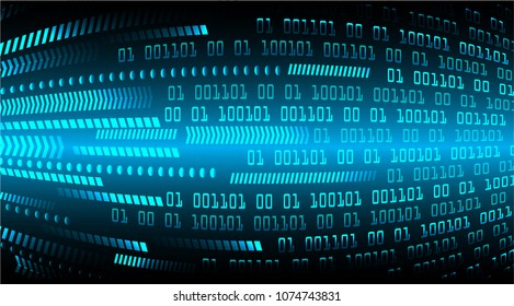 binary circuit board future technology, blue cyber security concept background, abstract hi speed digital internet.motion move blur. pixel vector