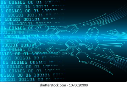 binary circuit board future technology, blue cyber security concept background, abstract hi speed digital internet.motion move blur. pixel vector