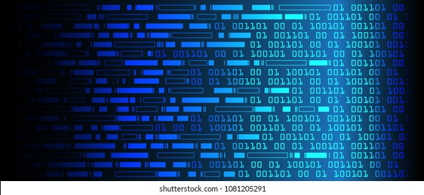 binary circuit board future technology, blue cyber security concept background, abstract hi speed digital internet.motion move blur. pixel vector