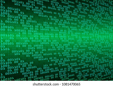binary circuit board future technology, green cyber security concept background, abstract hi speed digital internet.motion move blur. pixel vector
