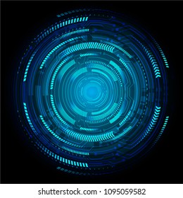 binary circuit board future technology, blue eye cyber security concept background, abstract hi speed digital internet.motion move blur. pixel vector