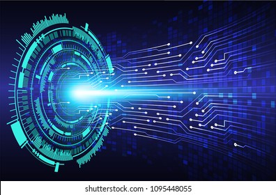 binary circuit board future technology, blue cyber security concept background, abstract hi speed digital internet.motion move blur. pixel vector