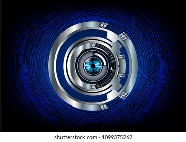 binary circuit board future technology, blue eye cyber security concept background, abstract hi speed digital internet.motion move blur. pixel vector