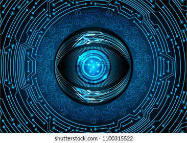 binary circuit board future technology, blue eye cyber security concept background, abstract hi speed digital internet.motion move blur. pixel vector