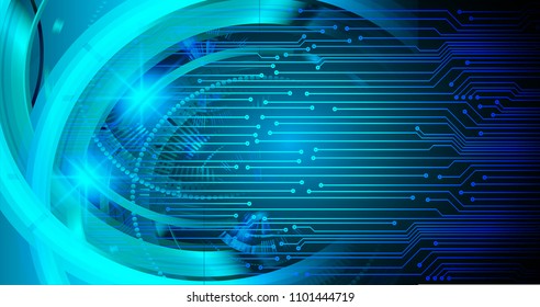 binary circuit board future technology, blue cyber security concept background, abstract hi speed digital internet.motion move blur. pixel vector