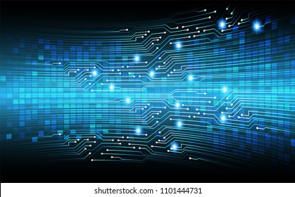 binary circuit board future technology, blue cyber security concept background, abstract hi speed digital internet.motion move blur. pixel vector
