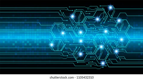 binary circuit board future technology, blue cyber security concept background, abstract hi speed digital internet.motion move blur. pixel vector