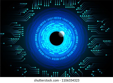 binary circuit board future technology, blue cyber security concept background, abstract hi speed digital internet.motion move blur. eye pixel vector